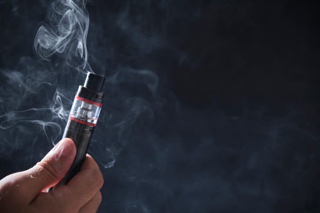 man smoking a high quality vaping product