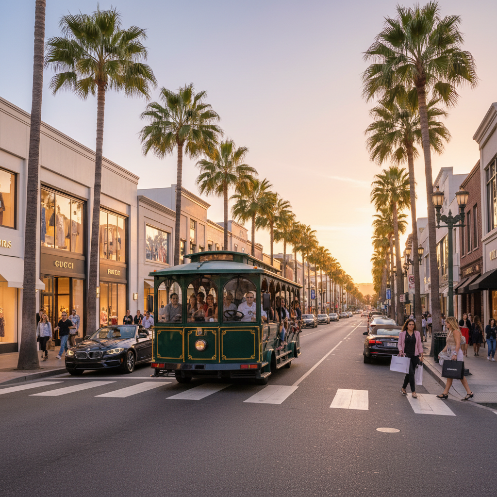 Bus Accident scene in Beverly Hills