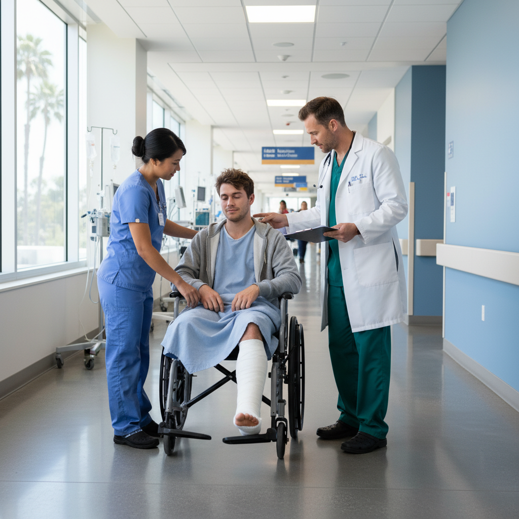 Medical treatment for pedestrian accident in Burbank