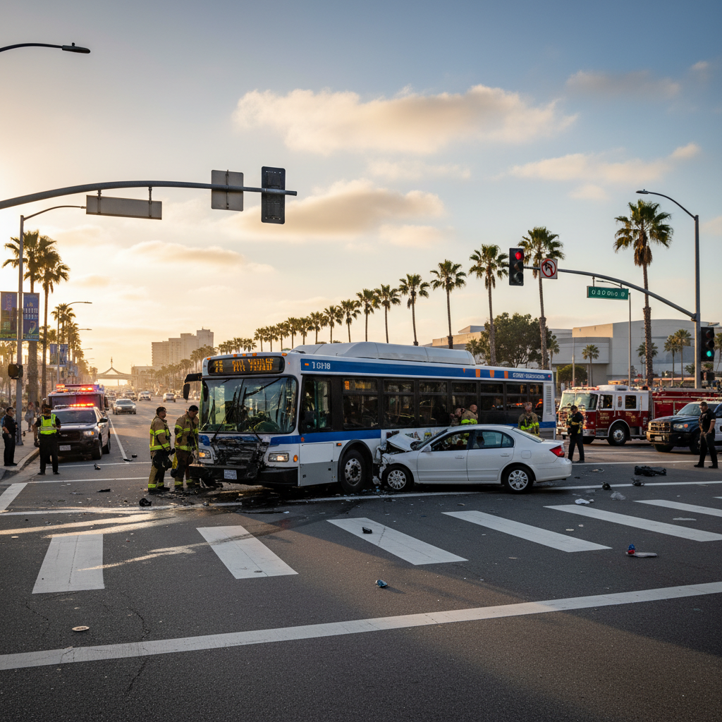 Source: Compass Law Group | Bus collision at transit stop | Long Beach, CA