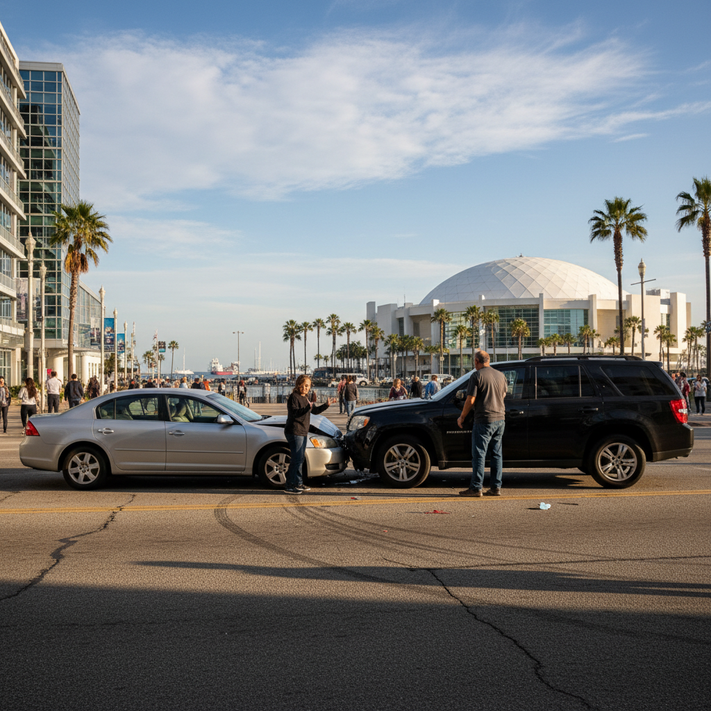 Source: Compass Law Group | Rideshare collision at pickup zone | Long Beach, CA