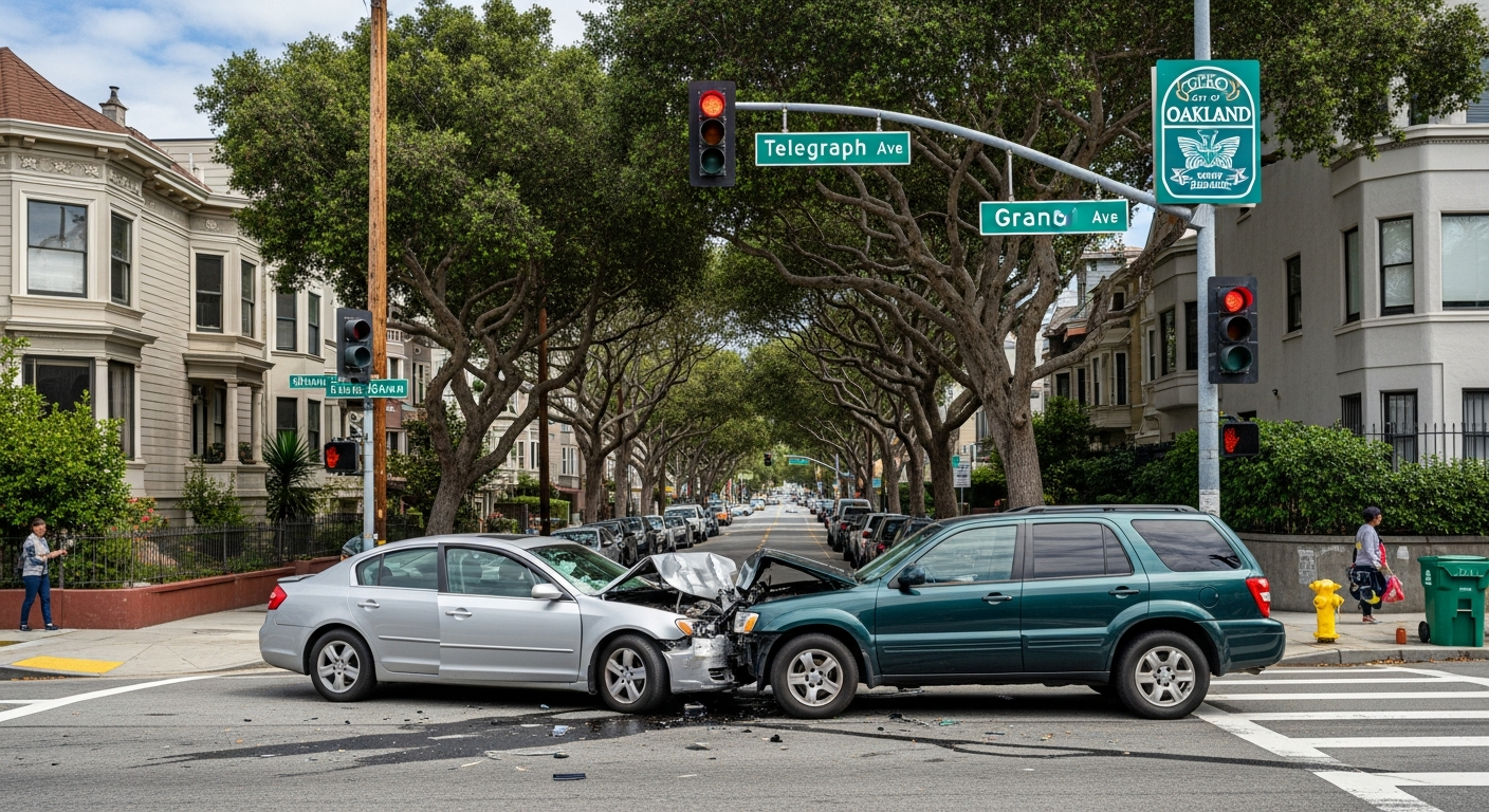 Source: Compass Law Group | Freeway collision with emergency vehicles | Oakland, CA