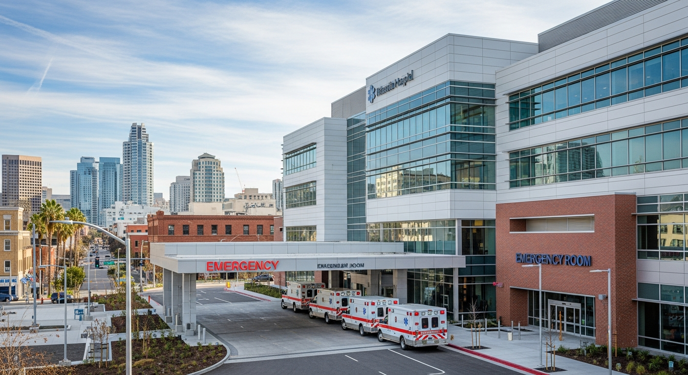Source: Compass Law Group | Hospital emergency entrance | Oakland, CA