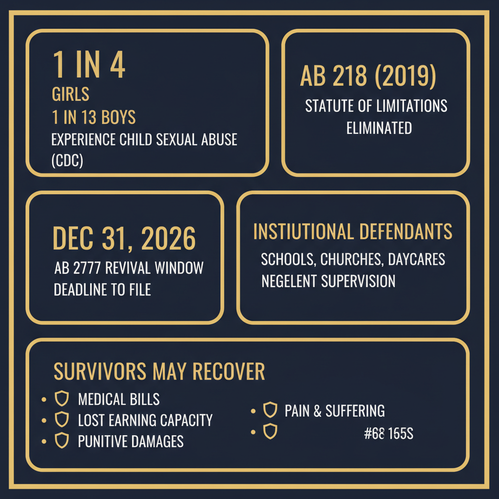Beverly Hills Sexual Abuse Law statistics infographic — Compass Law Group