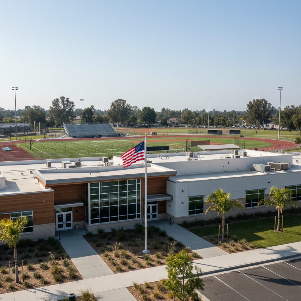 Source: Compass Law Group | Hesperia High School campus exterior | Hesperia, CA