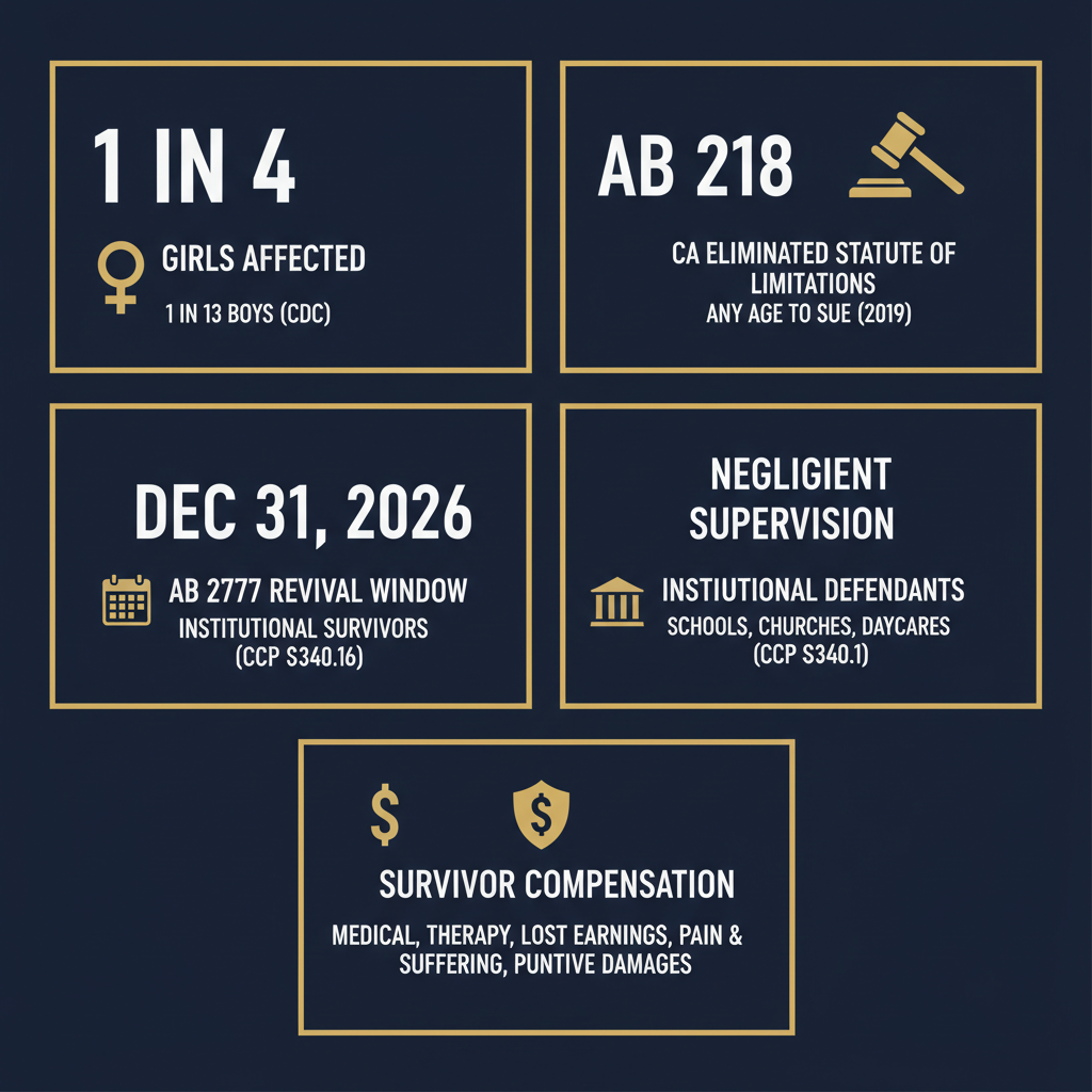 Summer Camp Sexual Abuse statistics infographic — Compass Law Group
